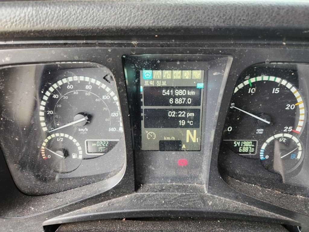 벤츠 아록스 21톤 카고 2017년식 계기판 주행거리 541,980km