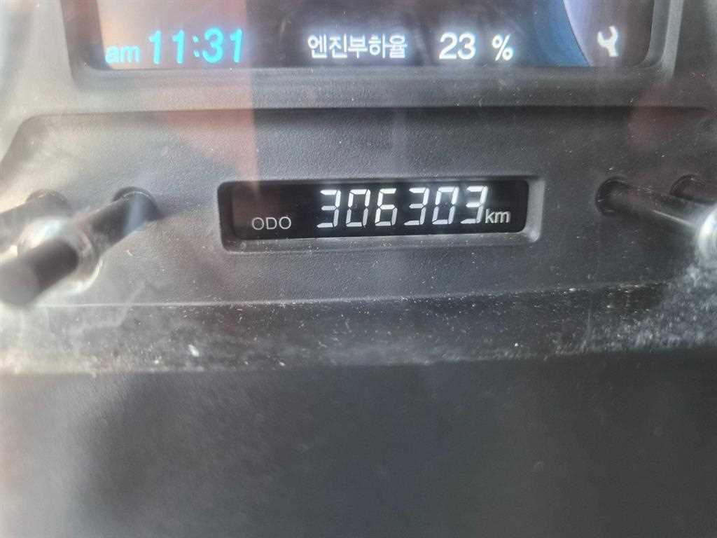 타타대우 더쎈 3.5톤 윙바디 2023년식 계기판 주행거리