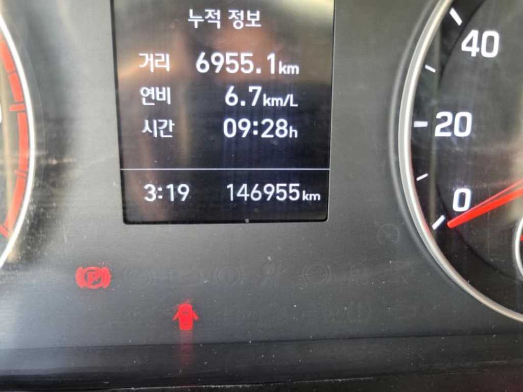 현대 마이티 2.5톤 익스탑 2023년식 마이티 계기판 누적 주행