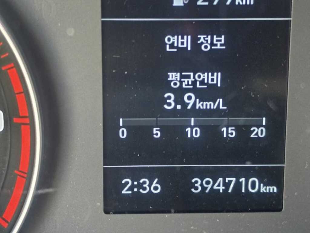 현대 마이티 3.5톤 윙바디 2021년식 계기판 주행거리