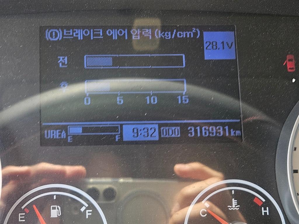 현대 메가트럭 5톤 살수차 2018년식 계기판 주행거리