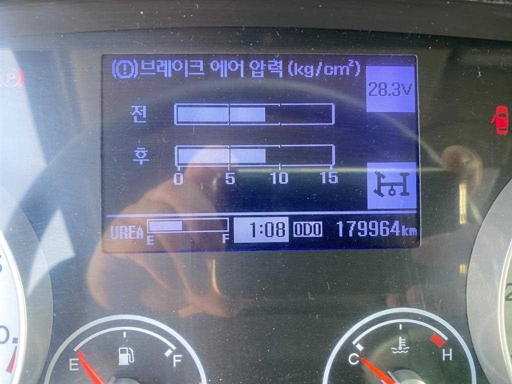 현대 메가트럭 5톤 압착진개차 2018년식 계기판 주행거리