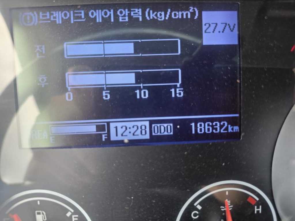 현대 메가트럭 5톤 카고크레인 2020년식 계기판
