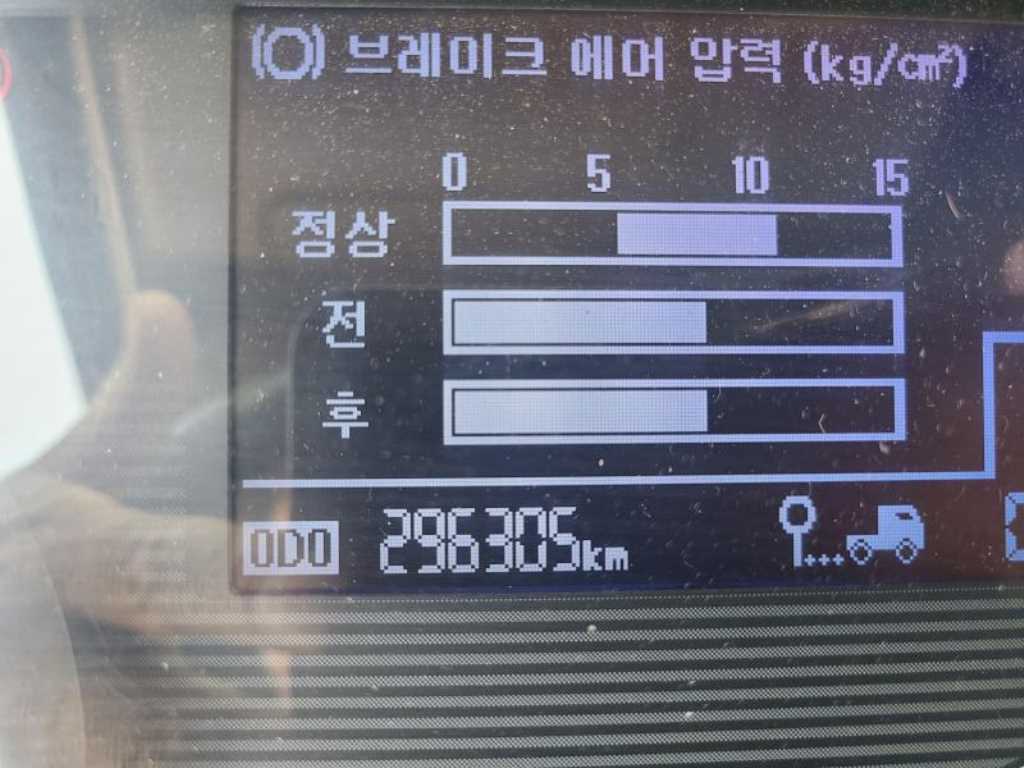 현대 메가트럭 7.5톤 윙바디 2015년식 계기판 주행거리