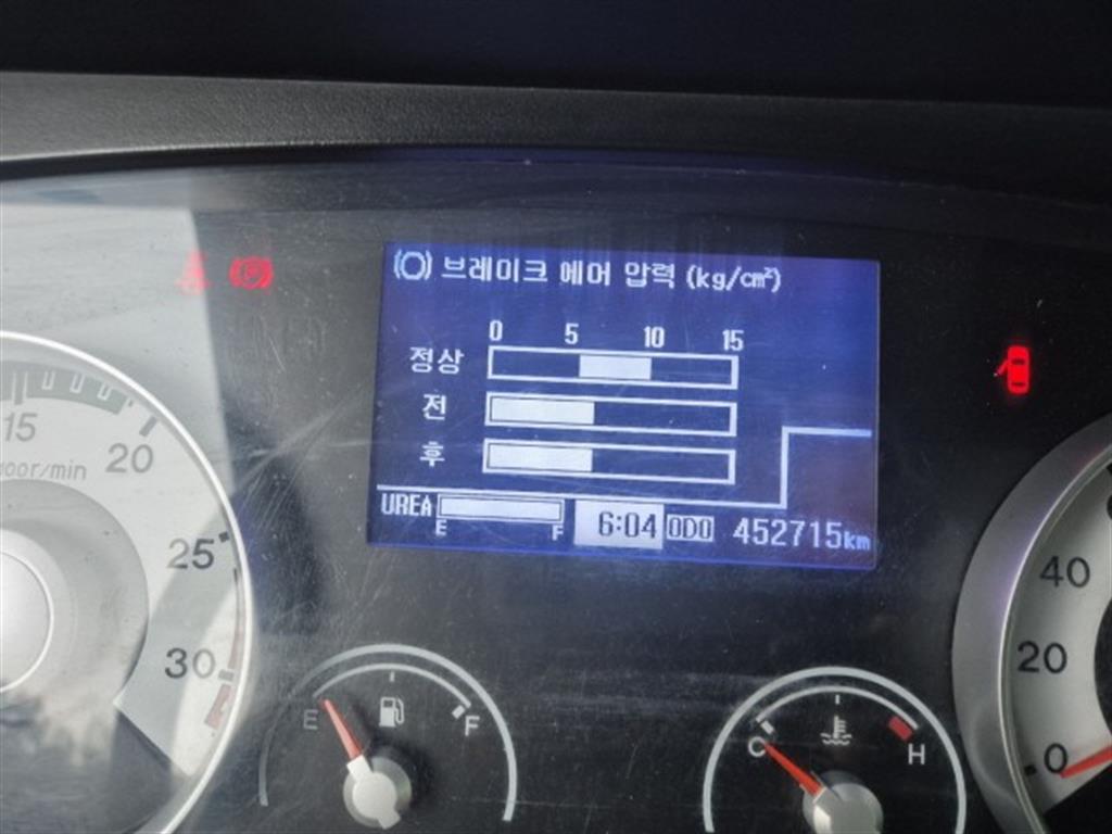 현대 메가트럭 7.5톤 윙바디 2017년식 계기판