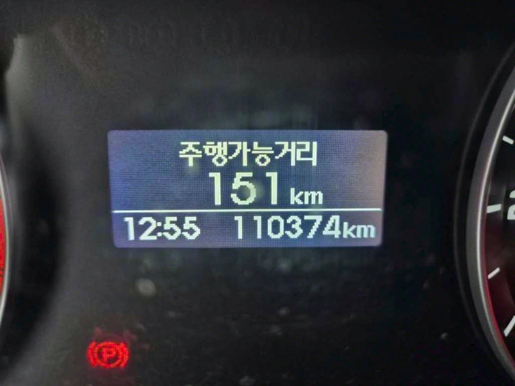 현대 올뉴마이티 2.5톤 냉동탑 2015년식 계기판 주행거리