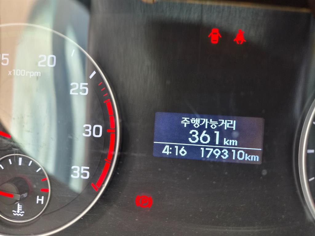 현대 올뉴마이티 2.5톤 카고 2017년식 계기판