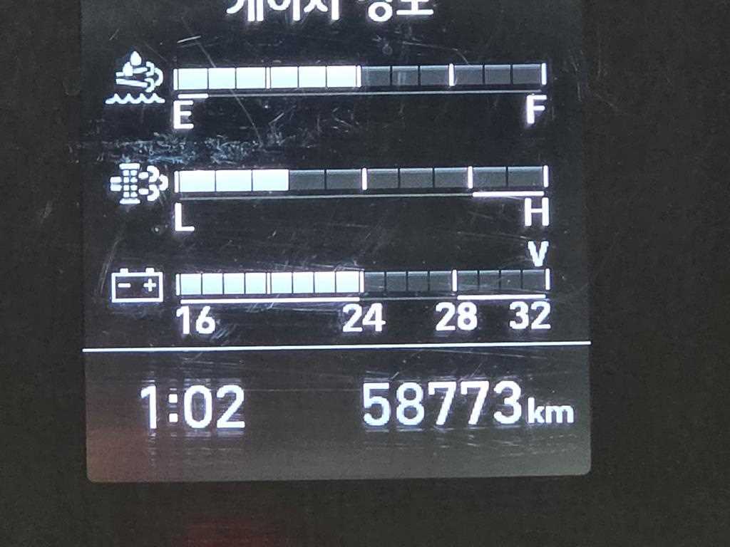 현대 올뉴마이티 2.5톤 카고 2023년식 계기판 주행거리