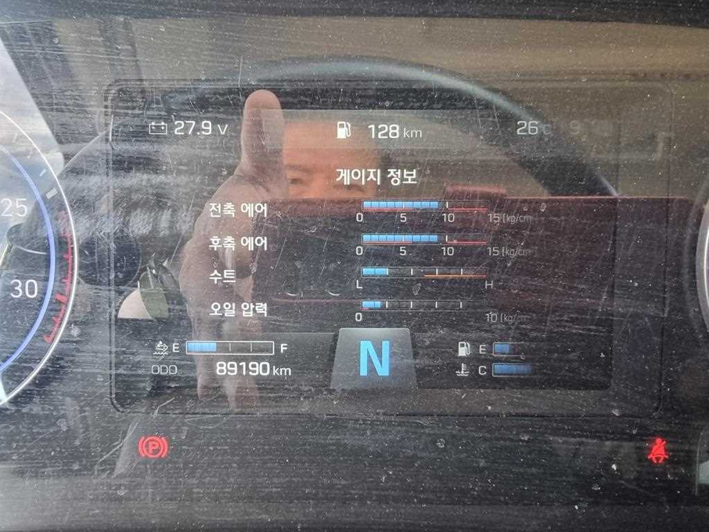 현대 파비스 5톤 집게차 2021년식 파비스 계기판