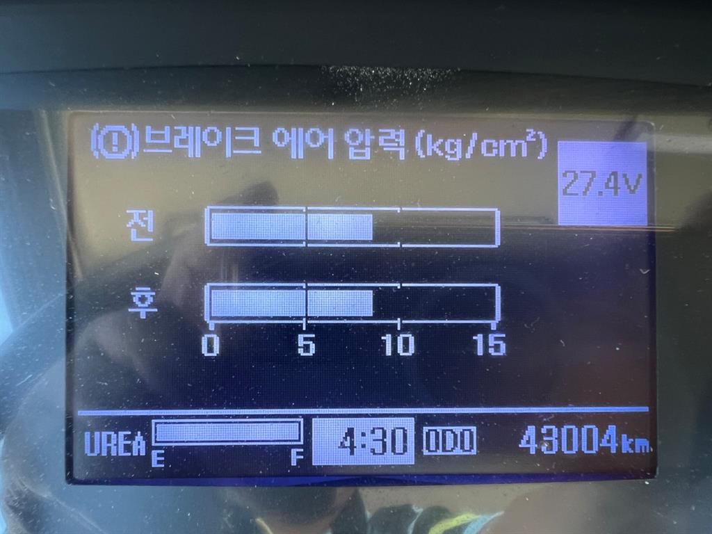 현대 5톤 압착진개차 2021년식 계기판 주행거리